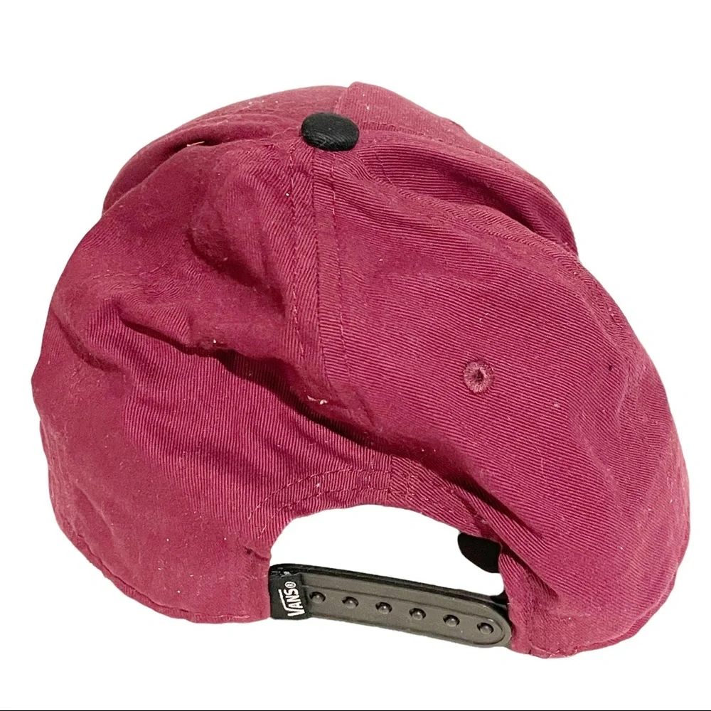 Vans maroon Snapback Hat Skateboard Mens Adjustable - Picture 4 of 4